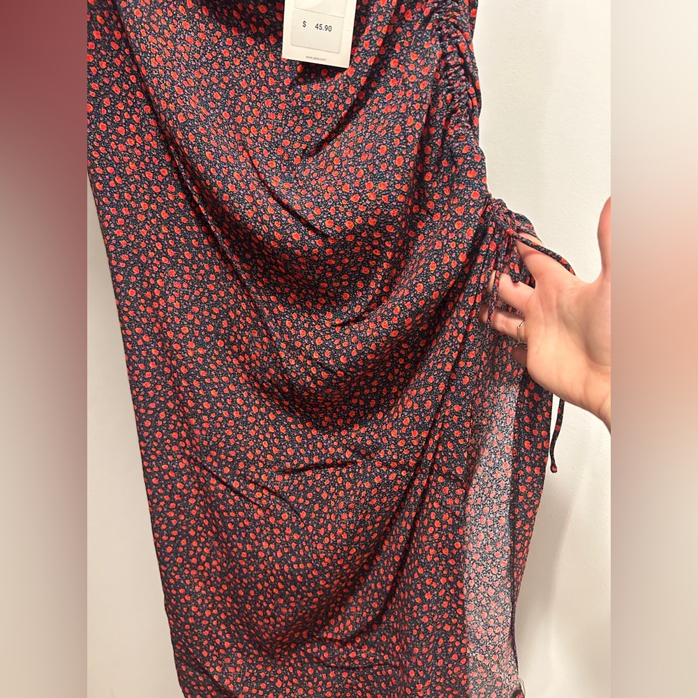 Floral Midi Skirt with some ruching